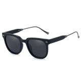 Ochelari de soare cu protectie UV unisex Techsuit, negru mat, MM95837