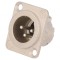 Soclu XLR Tată 3-Pin Argint 16A 19x24mm