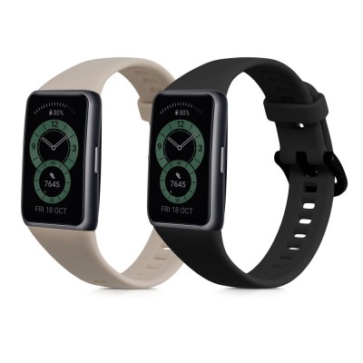 Curea kwmobile pentru Huawei Band 6, Silicon, Negru/Gri, 59296.08 foto