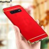 Husa Samsung Galaxy S10 Elegance Luxury 3in1, Protectie Completa, Anti-zgarieturi, Bumper Cromat, Rosu