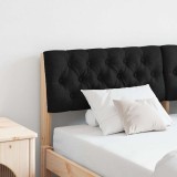 vidaXL Tăblie tapițată Negru 140 cm Lemn de pin masiv 879176