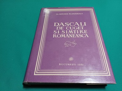 DASCĂLI DE CUGET ȘI SIMȚIRE ROM&amp;Acirc;NEASCĂ * DR. ANTONIE PLĂMĂDEALĂ / 1981 * C foto