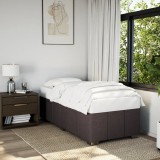 vidaXL Cadru de pat fără saltea, maro &icirc;nchis, 90x200 cm, textil