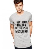 Tricou gri barbati - I Speak - M, THEICONIC