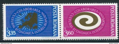 1973 COLABORAREA CULTURAL ECONOMICA INTEREUROPEANA Serie 2 timbre - LP.822 MNH foto