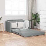 Canapea Sofa Bed 2-in-1 Gri deschis 124x71x78 cm