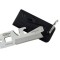 Breloc multifunctional, cutit, desfacator sticle, surubelnita, 8.5 x 3 cm, argintiu