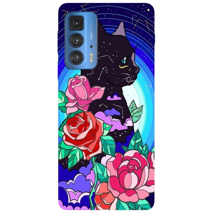 Husa compatibila cu Motorola G20 model Cosmic cat, Silicon, TPU, Viceversa