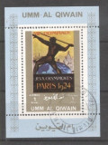 Umm al Qiwain 1973 Sport, Olympics, perf. mini sheet x 26, used T.211, Stampilat