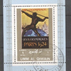 Umm al Qiwain 1973 Sport, Olympics, perf. mini sheet x 26, used T.211