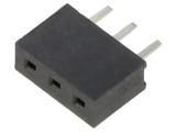 Soclu pini mamă 2mm 3 pini THT pentru PCB 2A cositorit