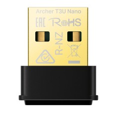 ADAPTOR RETEA TP-LINK AC1300, extern wireless 2.4 GHz | 5 GHz, USB 2.0, port, 1300 Mbps, antena interna x 1, &quot;Archer T3U Nano&quot; (timbru verde 0.18 lei)