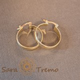 Cercei rotunzi tip verigi, diametru 2 cm , Eleganta si stralucire braziliana