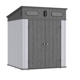 Casuta de gradina din rasina SIRIUS PENT 6x6 cu usa dubla si ventilatie