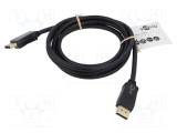 Cablu DisplayPort 2m Goobay negru blocare 8K HDR Full HD