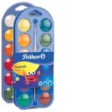 Acuarele 2 &amp;amp;icirc;n 1 tip pastila, 24 culori + paleta pictura + pensula