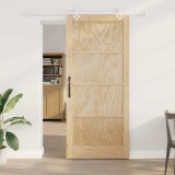 Ușa Glisantă cu Set de Uși 93x211 cm Lemn Masiv de Pin