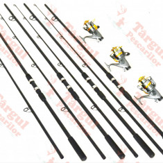 Set Crap -4 lansete BASS cu 4 mulinete cu 9 rulmenti