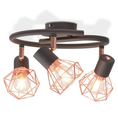 Lustră cu 3 becuri LED cu filament, 12 W foto