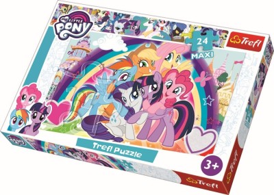 Puzzle Maxi Trefl, My little pony, Ponei fericiti, 24 piese foto