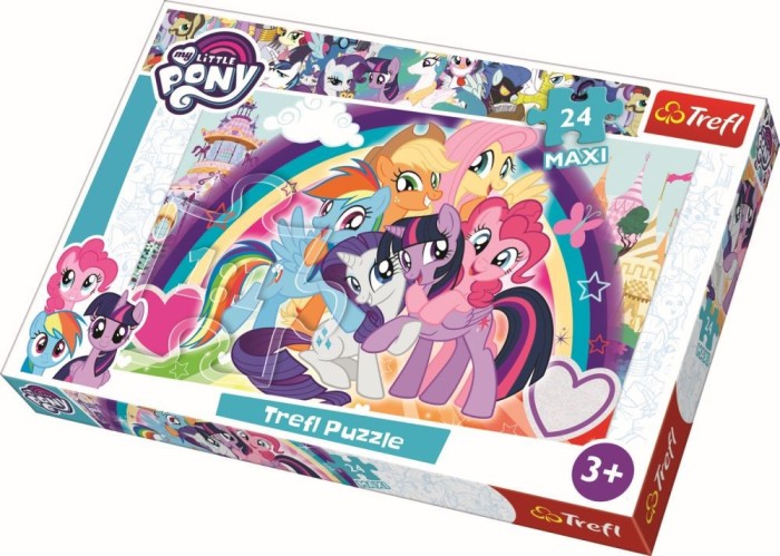 Puzzle Maxi Trefl, My little pony, Ponei fericiti, 24 piese