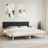 vidaXL Cadru de pat cu tăblie tapițată cu headboard Negru 200 x 200 cm 3405574