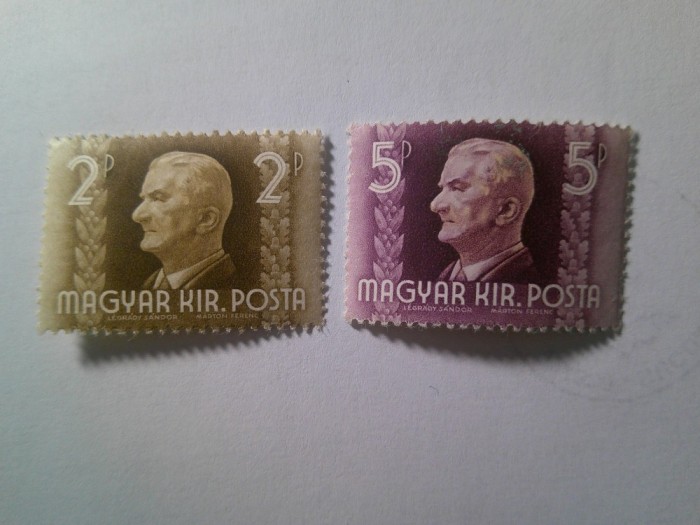 2 Timbre Ungaria 1941 Miklos Horty , 2 si 5p
