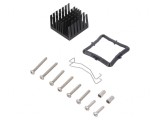 Radiator extrudat cu aripioare negru 31x31x19.5mm