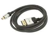 Cablu DisplayPort 1.4 HDCP 2.2 2m Negru Textil