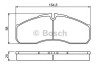 Set placute frana,frana disc MERCEDES SPRINTER 5-t platou / sasiu (905) (2001 - 2006) BOSCH 0 986 494 266