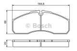 Set placute frana,frana disc MERCEDES SPRINTER 3-t platou / sasiu (903) (1995 - 2006) BOSCH 0 986 494 266