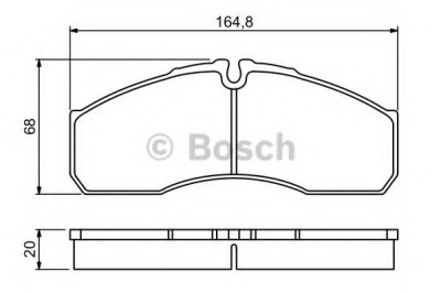 Set placute frana,frana disc IVECO DAILY III caroserie inchisa/combi (1997 - 2007) BOSCH 0 986 494 266 foto