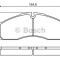 Set placute frana,frana disc MERCEDES SPRINTER 5-t platou / sasiu (905) (2001 - 2006) BOSCH 0 986 494 266