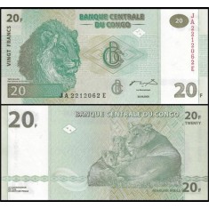 Congo 2003 - 20 francs, necirculata