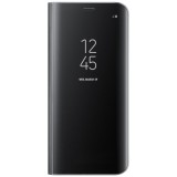Husa Book Clear View Standing Cover Samsung Galaxy S9 Plus, Negru, Policarbonat, Flip Cover