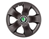 Cumpara ieftin Set 4 capace roti Bis Negru R15 pentru gama auto Skoda, Autohelix MSA