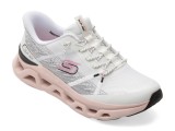 Cumpara ieftin Pantofi sport SKECHERS albi, GLIDE-STEP ALTUS, din material textil
