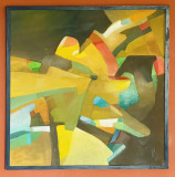 Pictura panza George Ostafi - 83 x 83 cm, Abstract, Ulei