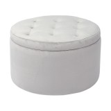 Cumpara ieftin Taburet catifea gri 60 x 35 cm