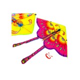 Zmeu Urias in forma de fluture, 90 Cm X 48 Cm, Fir Cu Maner, Multicolor