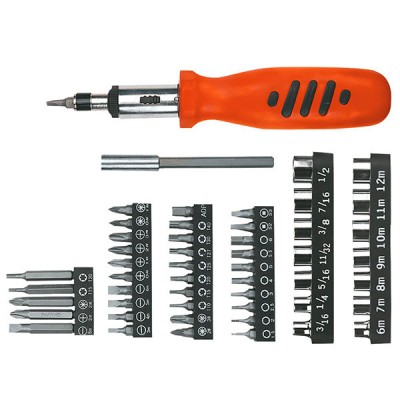 Set tubulare si biti cu maner 52buc. TOP TOOLS 39D357 HardWork ToolsRange foto