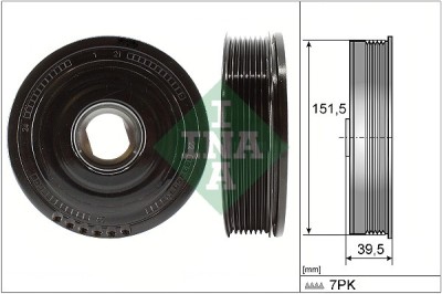 INA 544 0177 10 Fulie curea, arbore cotit foto