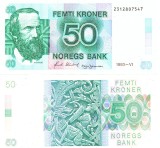 Norvegia 50 Kroner 1993 P-42e UNC