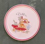 platou farfurie mare intinsa pentru servire pizza vechi vintage din portelan ceramic