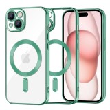 Husa premium iPhone 15 Techsuit Luxury Crystal MagSafe, verde deschis