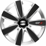 Cumpara ieftin Set 4 Capace Roti GTX Carbon Gri-Negru R15, Pentru Seat, Autohelix MSA
