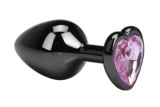 Dop Anal Dark Anal Plug Medium, Heart Shape, Roz Deschis, Guilty Toys