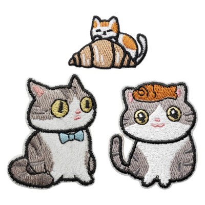 Patch / Petic Textil OEM Cat 1, Set 3 bucati, Multicolor foto