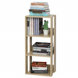 Biblioteca din lemn cu 3 rafturi, 40x29.2x87.9cm HOMCOM | Aosom RO