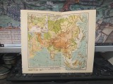Hartă fizică și politică Asia, Asien, circa 1920, kartographie und druck Georg Westermann, Braunschweig, 181